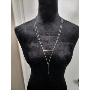 Silver Colored Necklaces with Rhinestone Accents